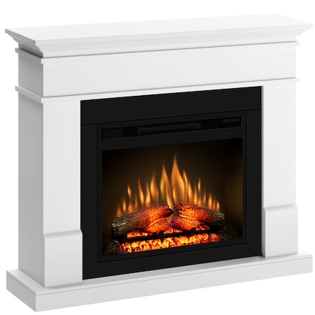 Semineu Lisabona white cu focar ECOFLAME 23"