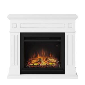 Semineu TAGU Larsen Pure White cu Focar Electric PowerFlame, 23 inch, FM462-WH1 + 23PF1A